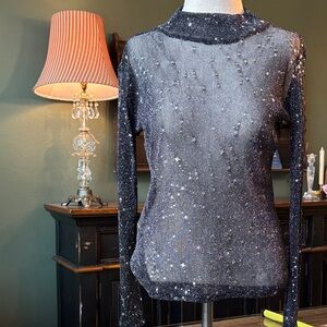 Sparkling Black Women's Blouse